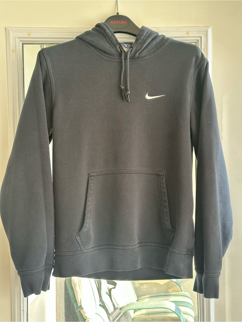 Nike Dark Gray Pullover Hoodie with White Swoosh